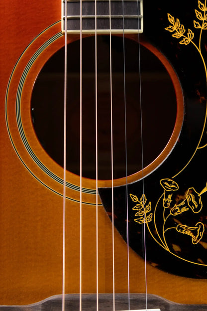 Epiphone Inspired by Gibson 1960 Hummingbird Reissue Acoustic/Electric Guitar - Heritage Cherry Sunburst with Hardshell Case