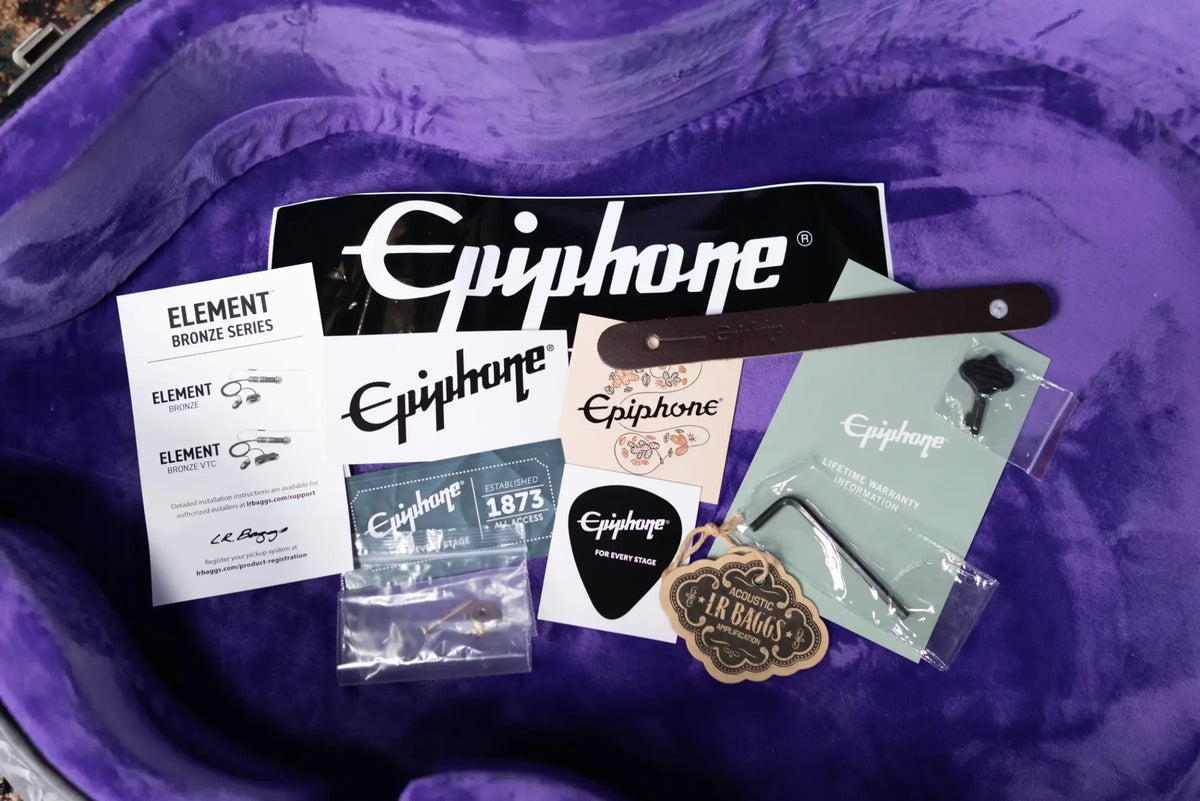 Epiphone Inspired by Gibson 1960 Hummingbird Reissue Acoustic/Electric Guitar - Heritage Cherry Sunburst with Hardshell Case