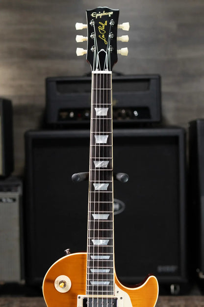 Epiphone Inspired by Gibson 1960 Les Paul Standard Reissue Electric Guitar - Iced Tea Burst with Hardshell Case