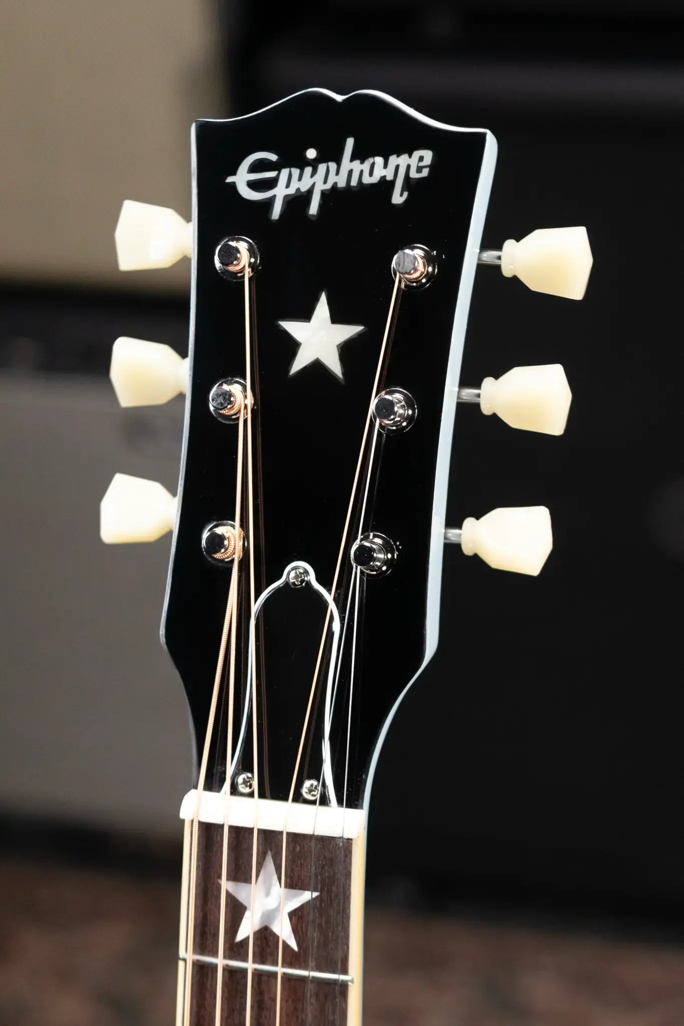 Epiphone Inspired by Gibson J-180 LS Acoustic/Electric Guitar - Frost Blue with Hardshell Case
