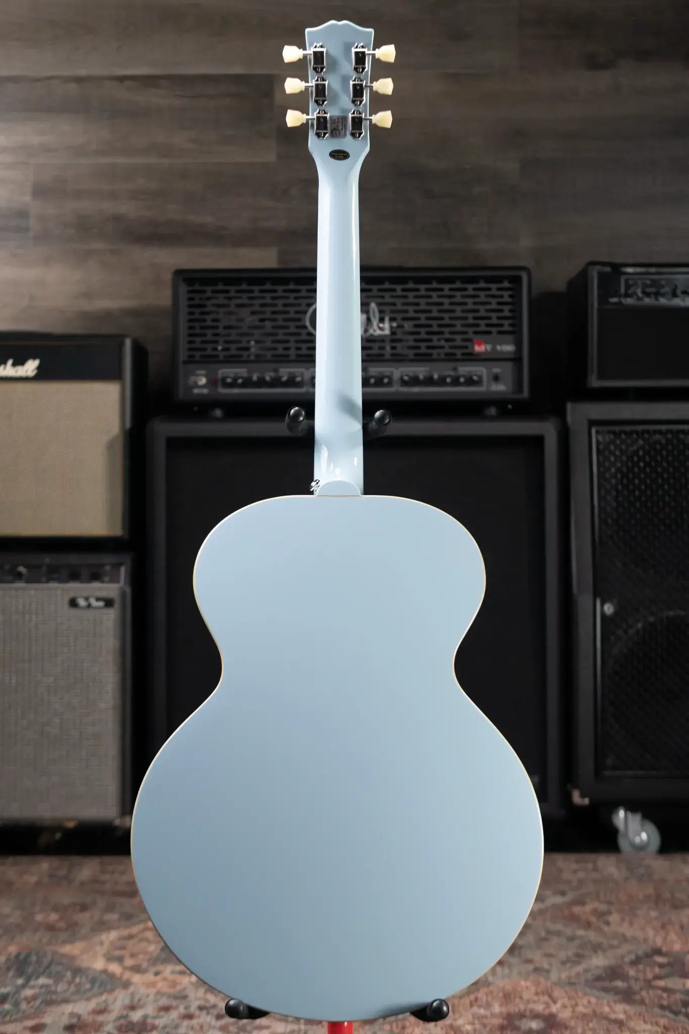 Epiphone Inspired by Gibson J-180 LS Acoustic/Electric Guitar - Frost Blue with Hardshell Case