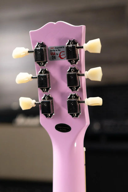 Epiphone Inspired by Gibson J-180 LS Acoustic/Electric Guitar - Pink with Hardshell Case