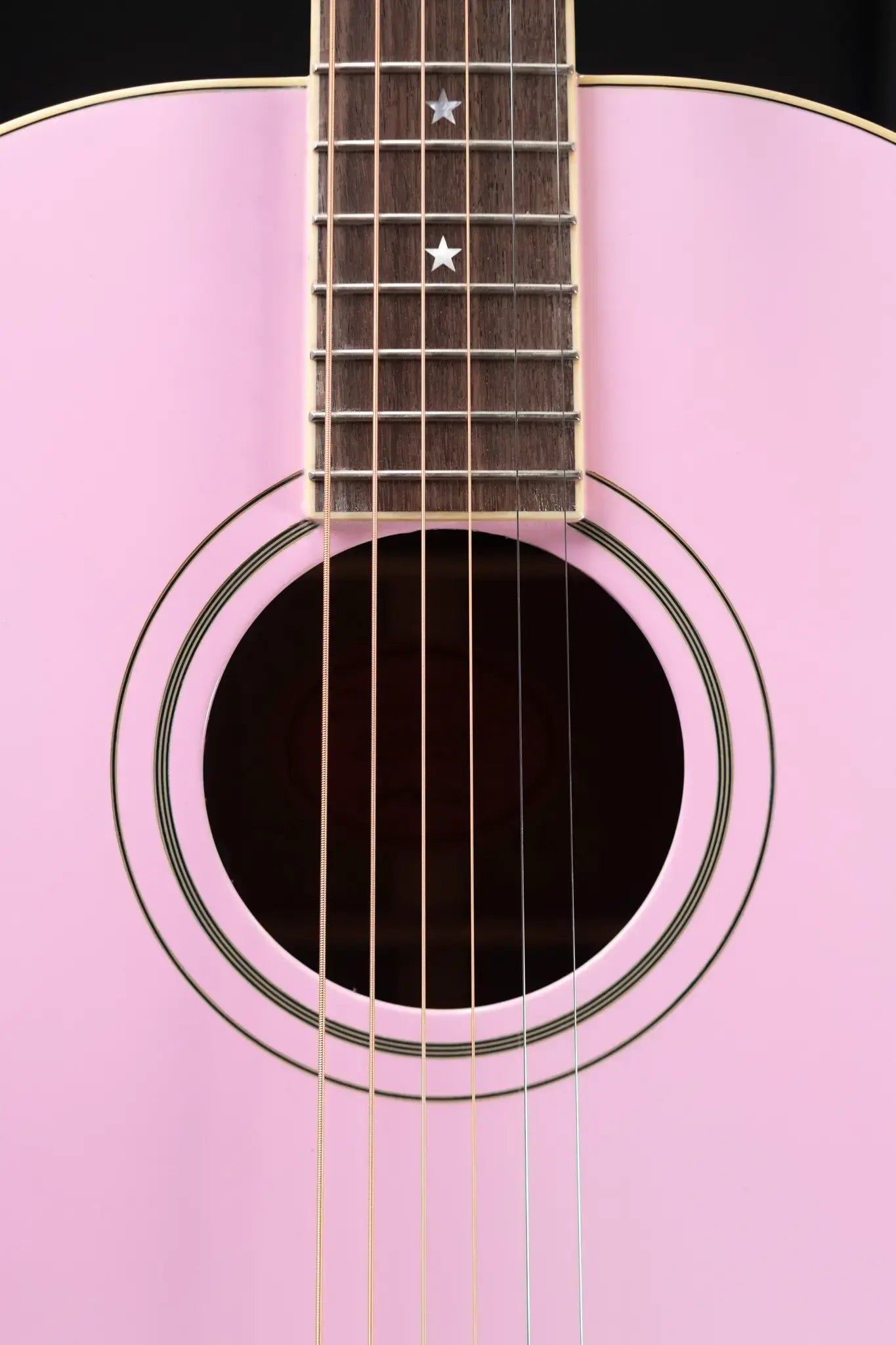 Epiphone Inspired by Gibson J-180 LS Acoustic/Electric Guitar - Pink with Hardshell Case