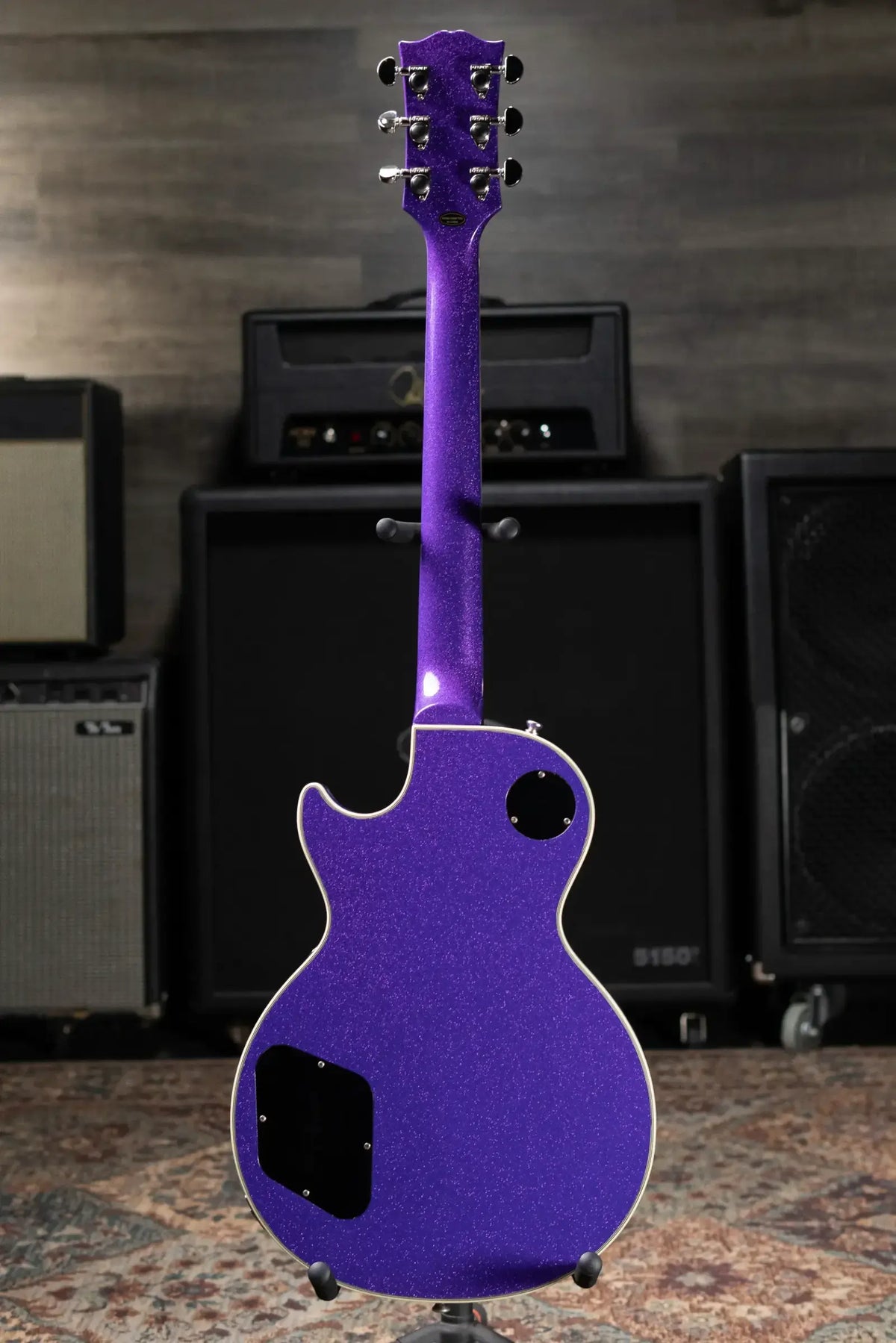 Epiphone Inspired by Gibson Les Paul Custom Electric Guitar - Amethyst Sparkle with Hardshell Case