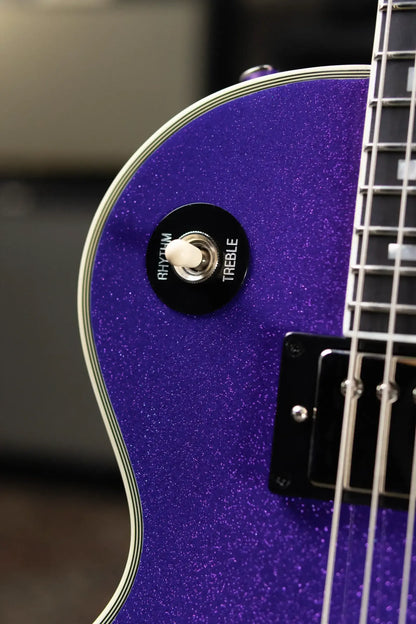 Epiphone Inspired by Gibson Les Paul Custom Electric Guitar - Amethyst Sparkle with Hardshell Case