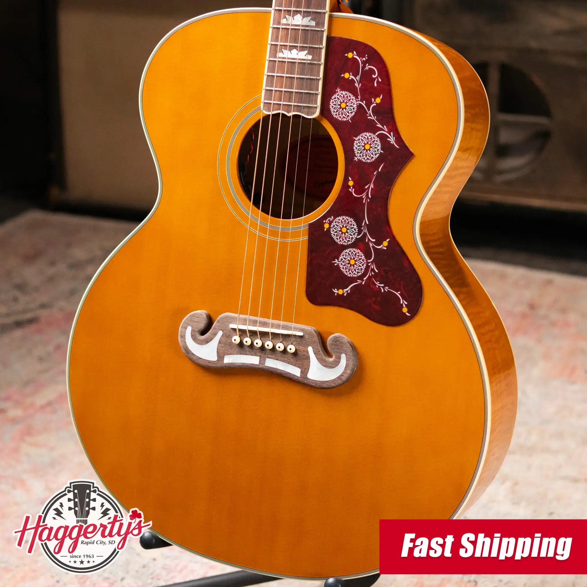 Epiphone J-200 Acoustic/Electric Guitar -  Aged Antique Natural Gloss