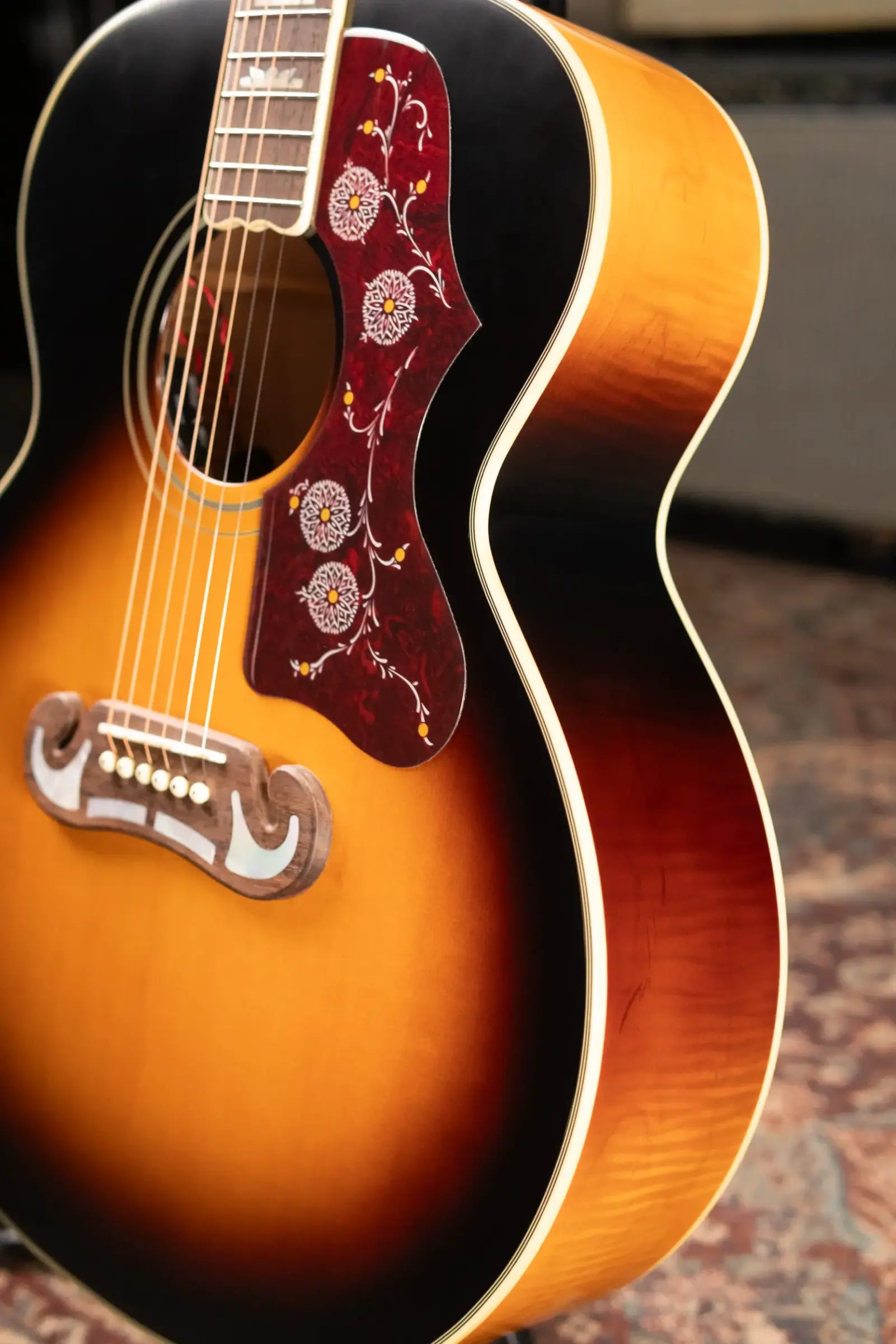 Epiphone J-200 Acoustic/Electric Guitar -  Aged Vintage Sunburst Gloss
