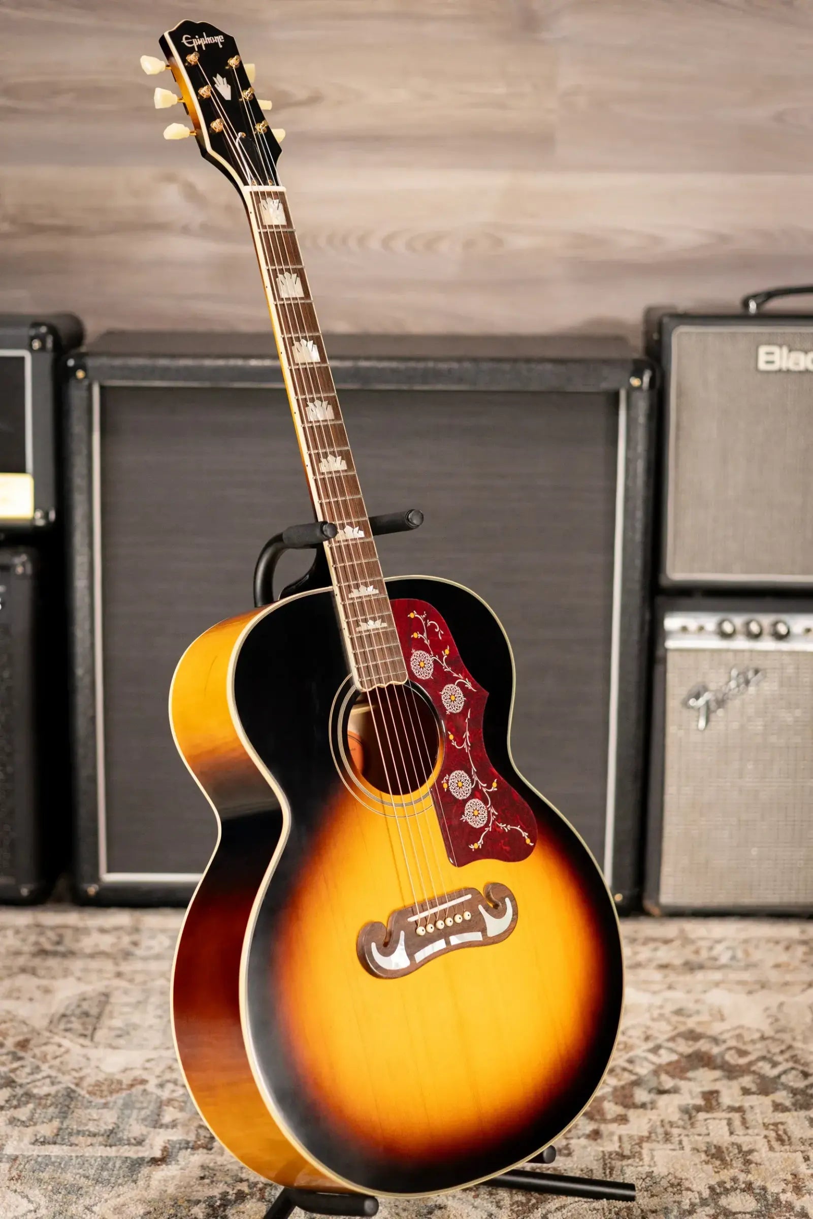 Epiphone J-200 Acoustic/Electric Guitar - Aged Vintage Sunburst Gloss - Used