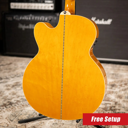 Epiphone J-200 Studio EC Acoustic/Electric Guitar - Antique Natural with Gig Bag