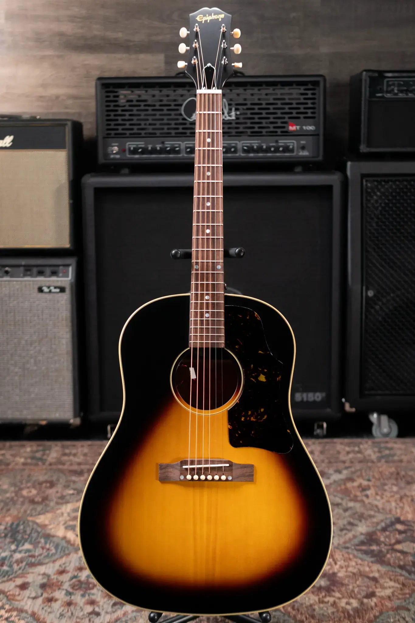Epiphone J-45 Dreadnought Acoustic/Electric Guitar - Aged Vintage Sunburst Gloss