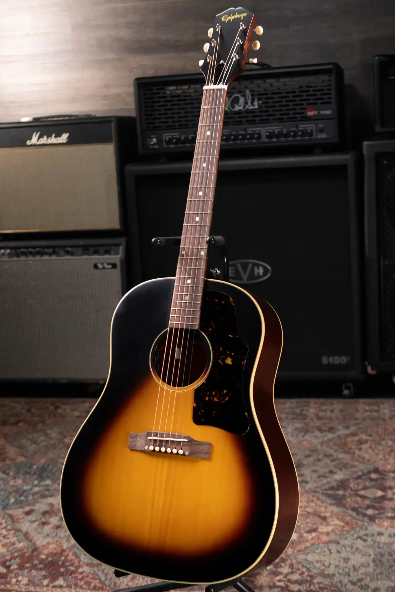 Epiphone J-45 Dreadnought Acoustic/Electric Guitar - Aged Vintage Sunburst Gloss