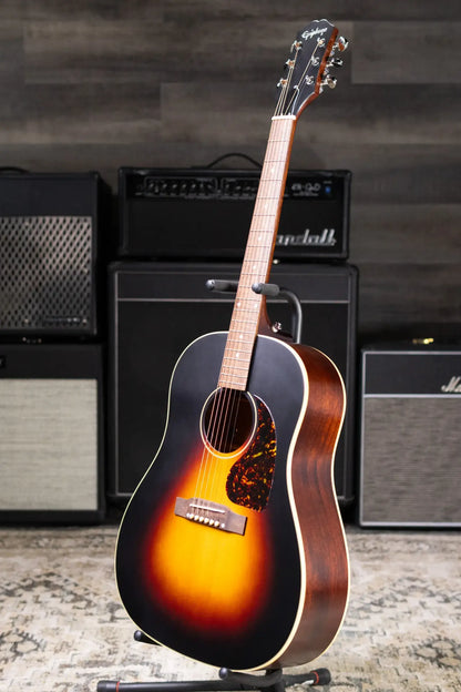 Epiphone J-45 Standard Acoustic/Electric Guitar - Triburst with Gig Bag