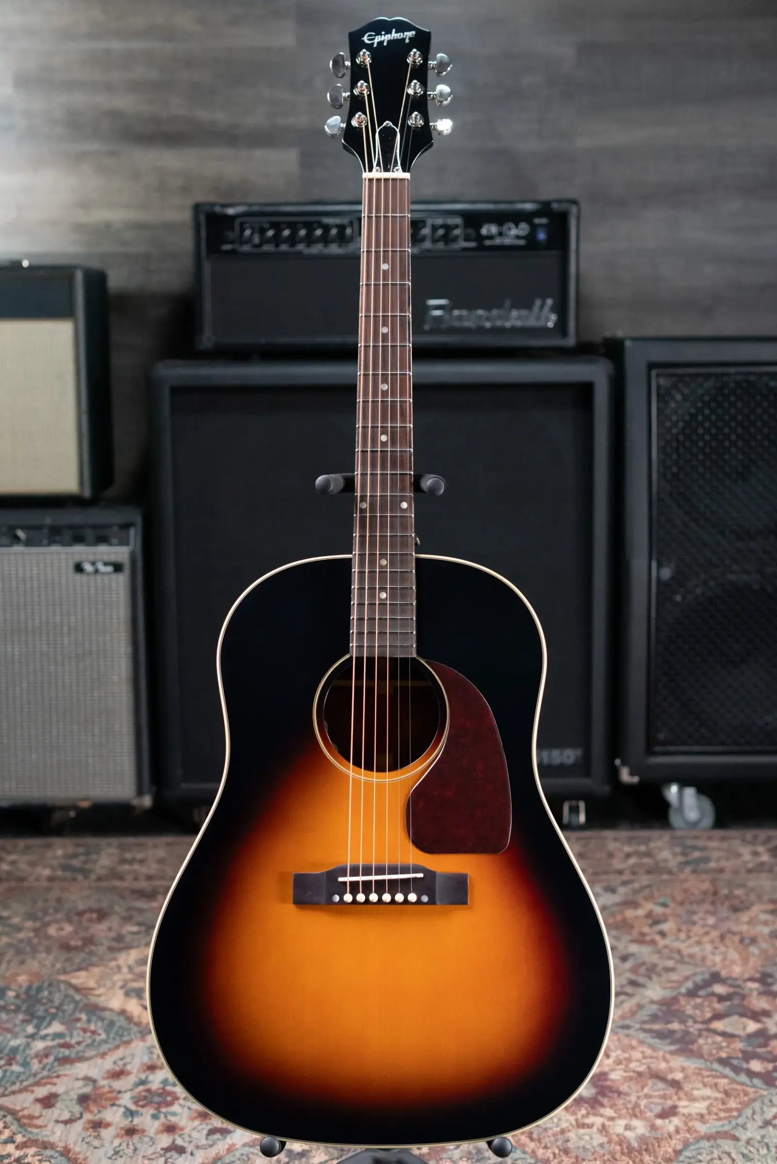 Epiphone J-45 Standard Acoustic/Electric Guitar - Vintage Sunburst with Gig Bag