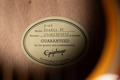 Epiphone J-45 Studio EC Acoustic/Electric Guitar - Antique Natural
