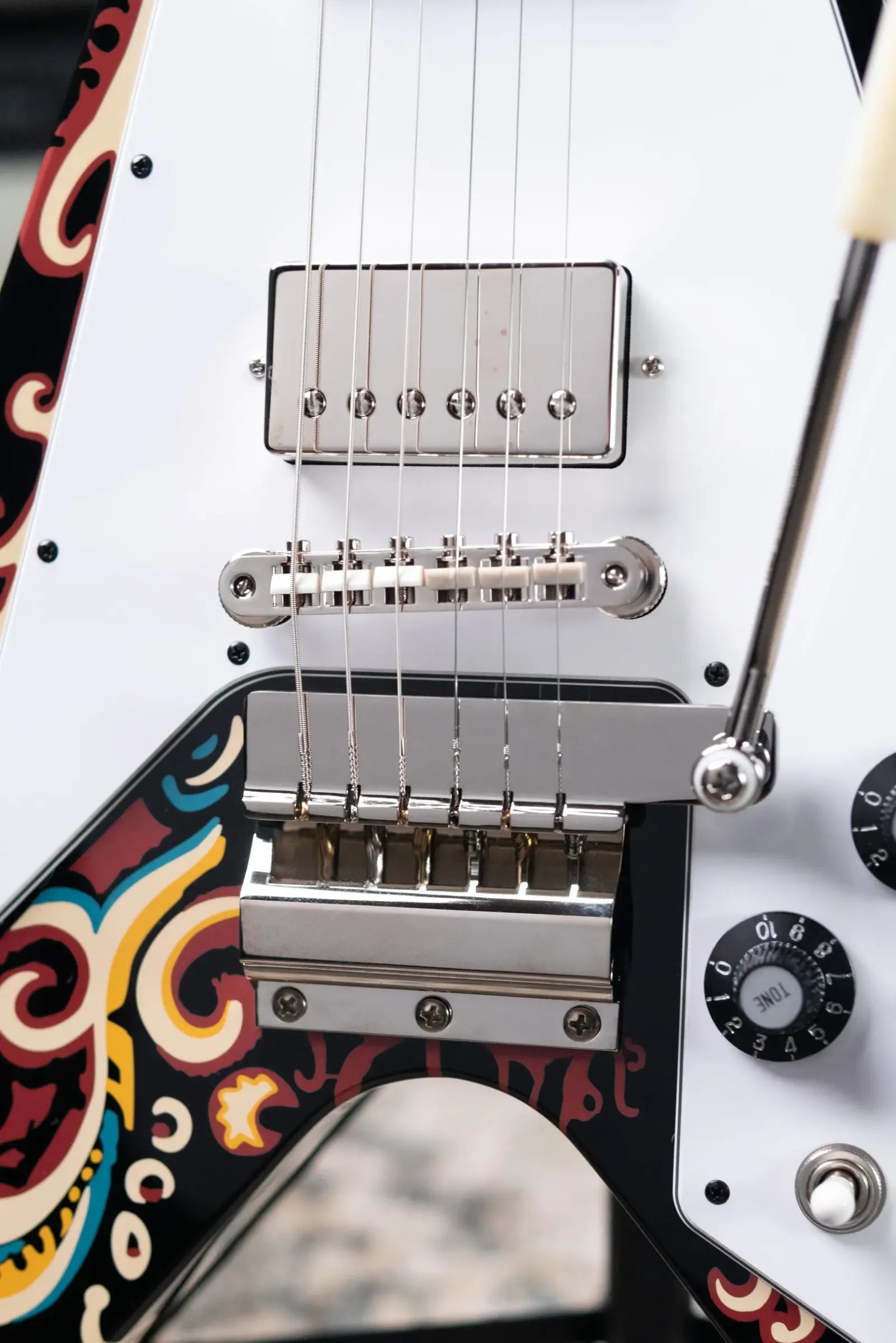 Epiphone Jimi Hendrix "Love Drops" Flying V Electric Guitar - Ebony with Hardshell Case - Floor Model
