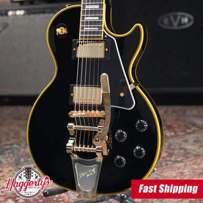 Epiphone Joe Bonamassa 1959 Les Paul Custom Electric Guitar - Antique Ebony with Hardshell Case