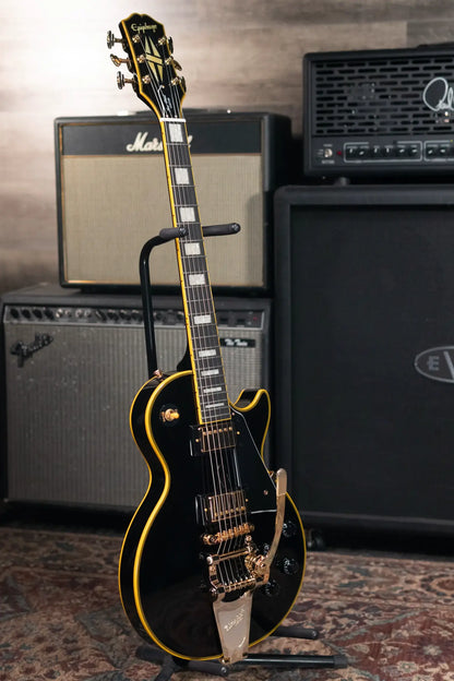 Epiphone Joe Bonamassa 1959 Les Paul Custom Electric Guitar - Antique Ebony with Hardshell Case