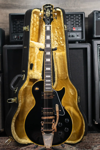 Epiphone Joe Bonamassa 1959 Les Paul Custom Electric Guitar - Antique Ebony with Hardshell Case