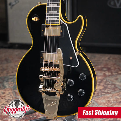 Epiphone Joe Bonamassa 1959 Les Paul Custom Electric Guitar - Antique Ebony with Hardshell Case
