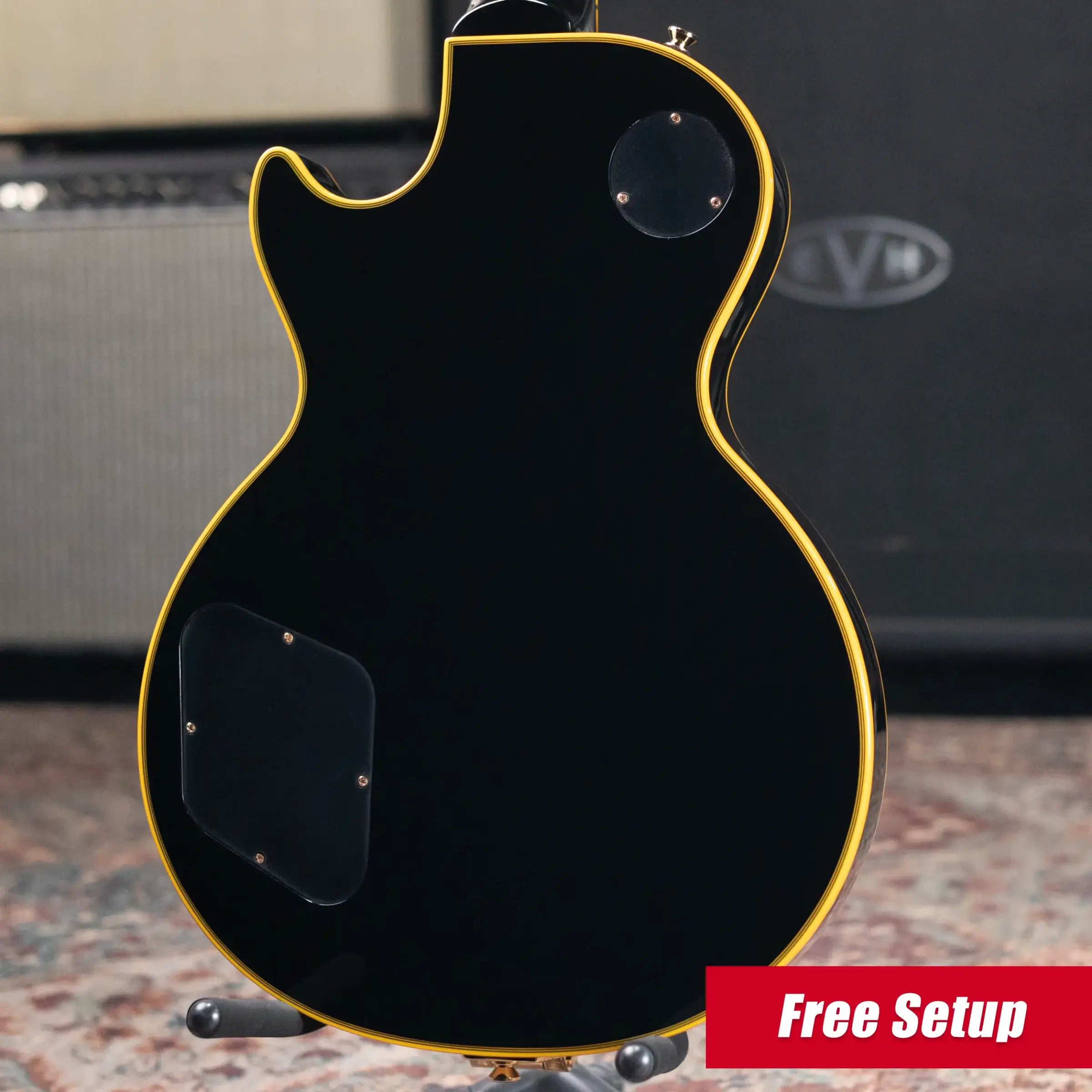 Epiphone Joe Bonamassa 1959 Les Paul Custom Electric Guitar - Antique Ebony with Hardshell Case