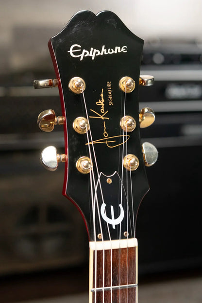 Epiphone Jorma Kaukonen Signature JA-Riviera Semi-Hollow Electric Guitar - Cherry with Hardshell Case - Used