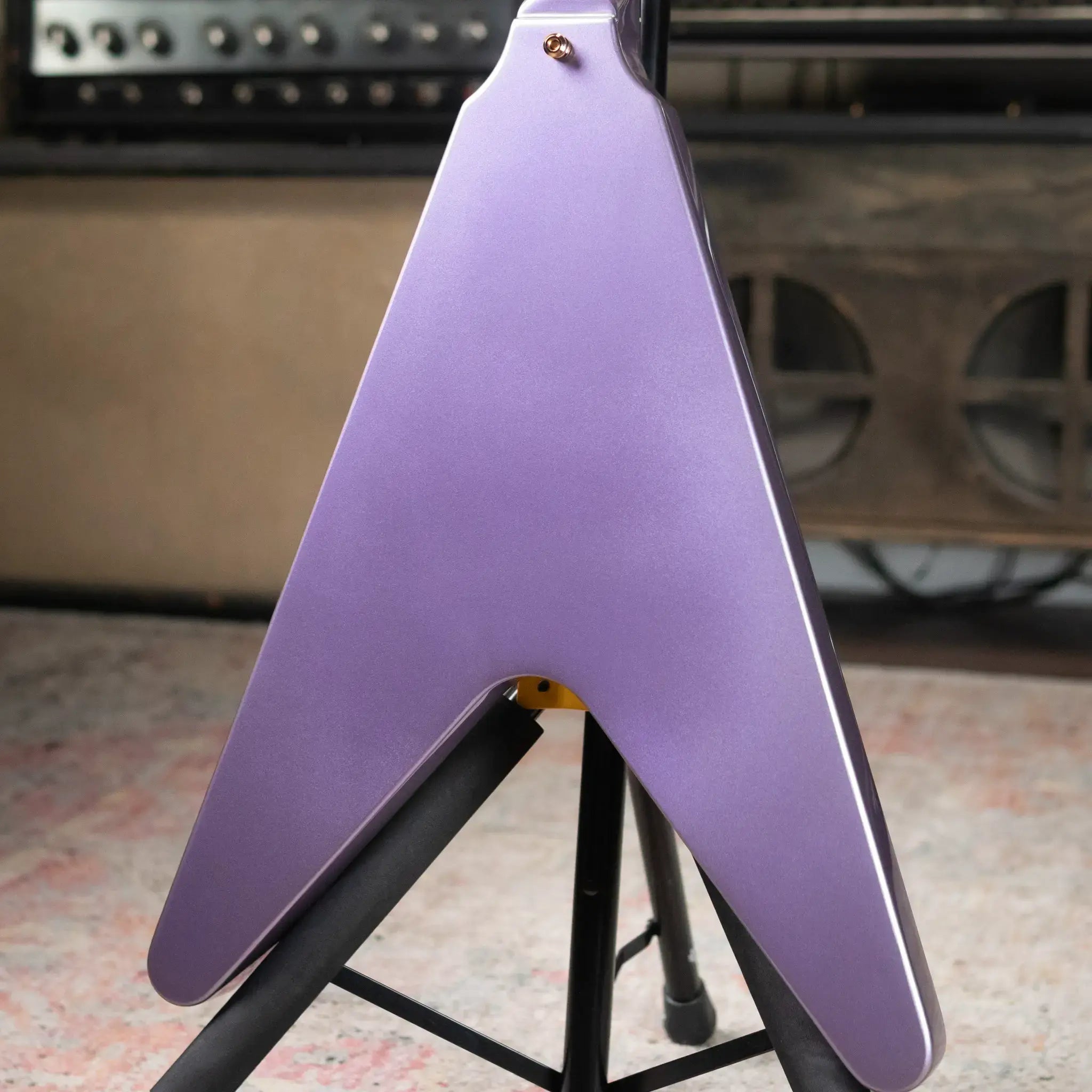 Epiphone Kirk Hammett 1979 Flying V Purple Metallic - Used with Hardshell Case