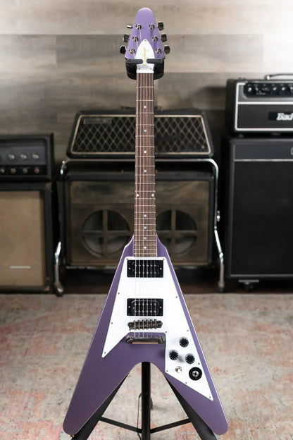 Epiphone Kirk Hammett 1979 Flying V Purple Metallic - Used with Hardshell Case