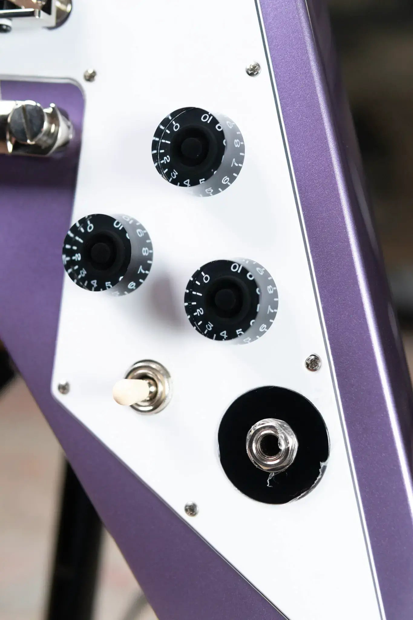 Epiphone Kirk Hammett 1979 Flying V Purple Metallic - Used with Hardshell Case