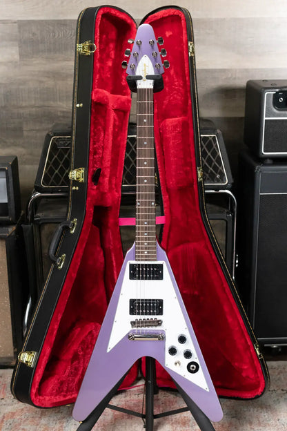 Epiphone Kirk Hammett 1979 Flying V Purple Metallic - Used with Hardshell Case
