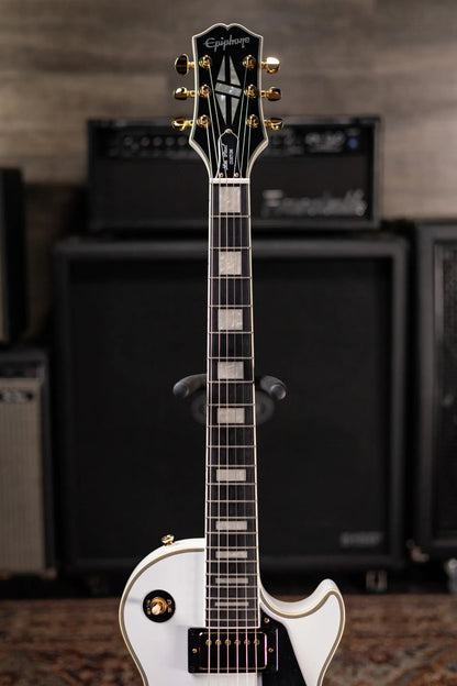 Epiphone Les Paul Custom Electric Guitar - Alpine White with Gig Bag