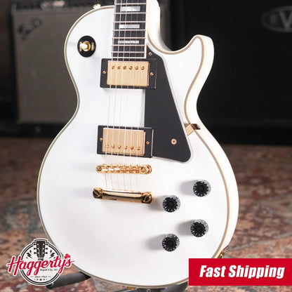 Epiphone Les Paul Custom Electric Guitar - Alpine White with Hardshell Case