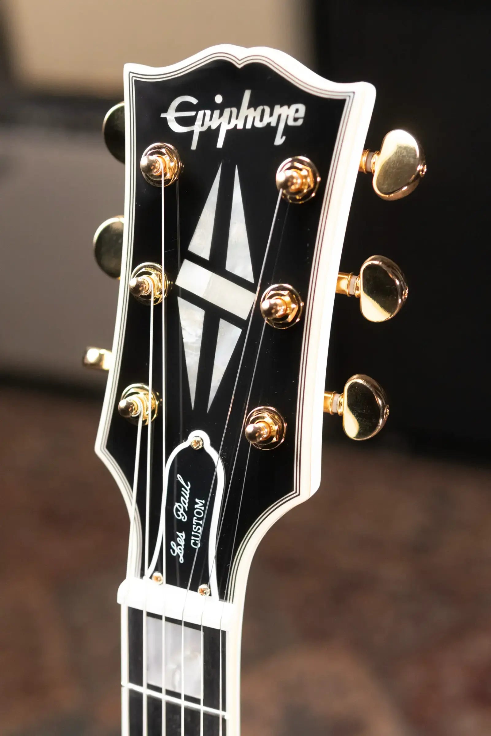 Epiphone Les Paul Custom Electric Guitar - Alpine White with Hardshell Case