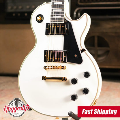 Epiphone Les Paul Custom Electric Guitar - Alpine White with Hardshell Case