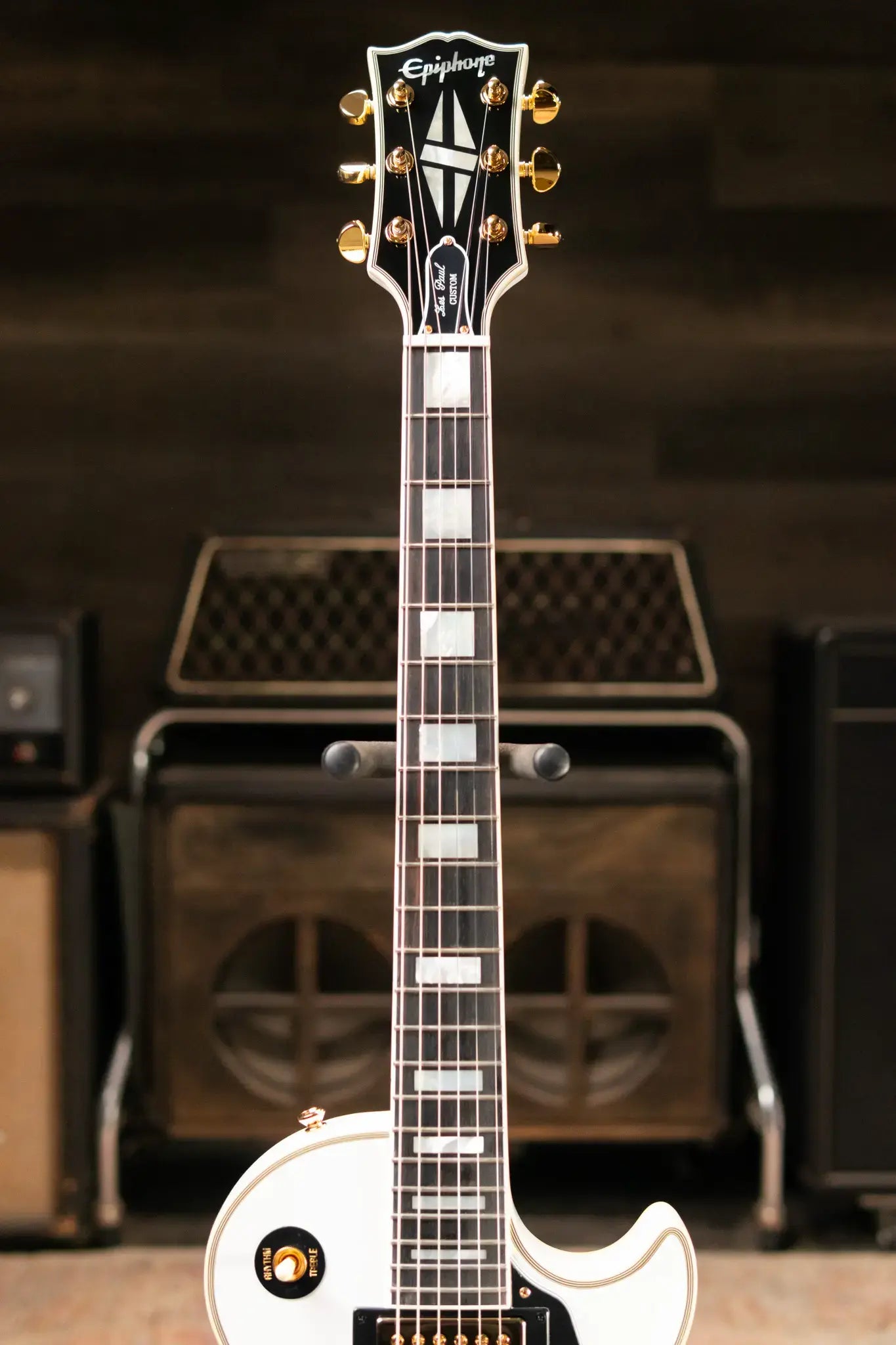 Epiphone Les Paul Custom Electric Guitar - Alpine White with Hardshell Case