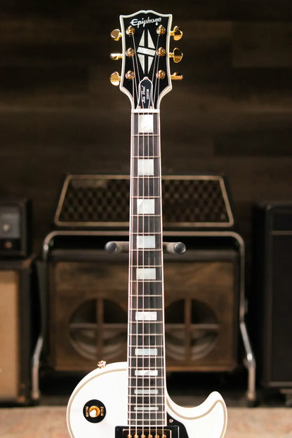 Epiphone Les Paul Custom Electric Guitar - Alpine White with Hardshell Case