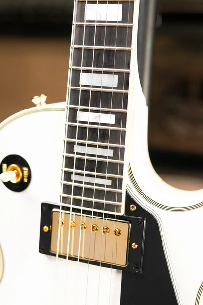 Epiphone Les Paul Custom Electric Guitar - Alpine White with Hardshell Case