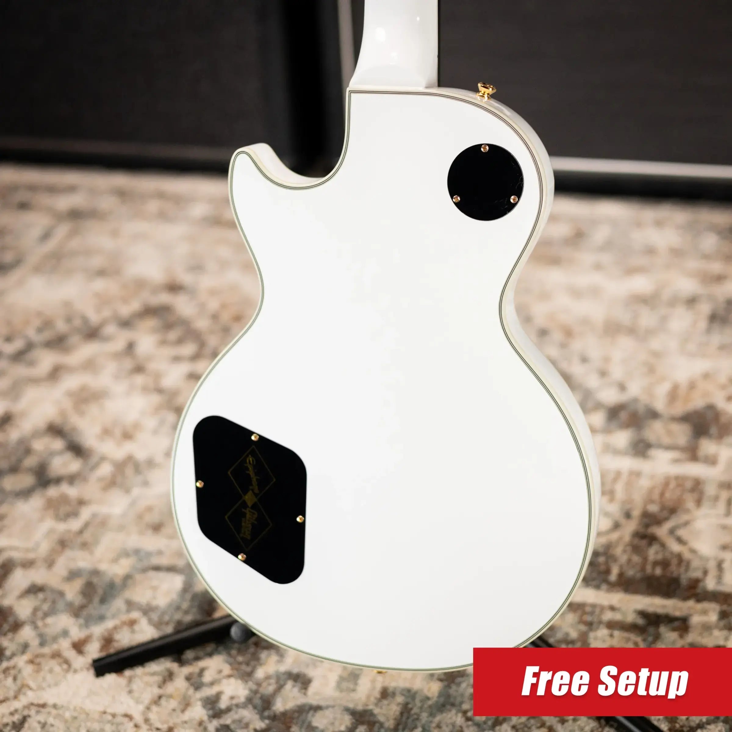 Epiphone Les Paul Custom Electric Guitar - Alpine White with Hardshell Case