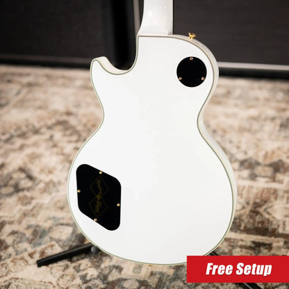Epiphone Les Paul Custom Electric Guitar - Alpine White with Hardshell Case