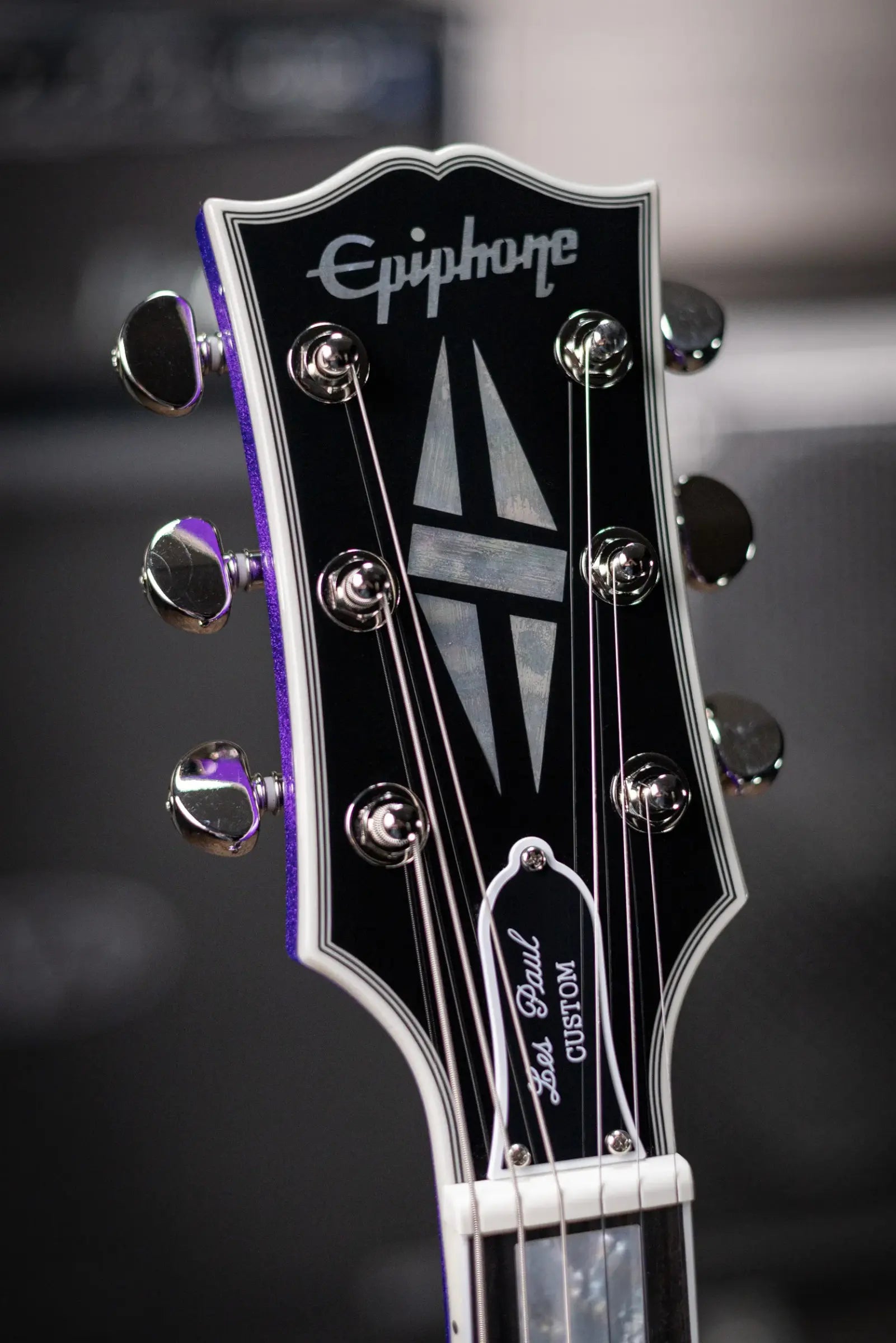 Epiphone Les Paul Custom Electric Guitar - Amethyst Sparkle with Hardshell Case