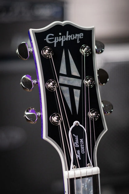 Epiphone Les Paul Custom Electric Guitar - Amethyst Sparkle with Hardshell Case