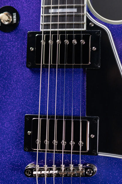 Epiphone Les Paul Custom Electric Guitar - Amethyst Sparkle with Hardshell Case