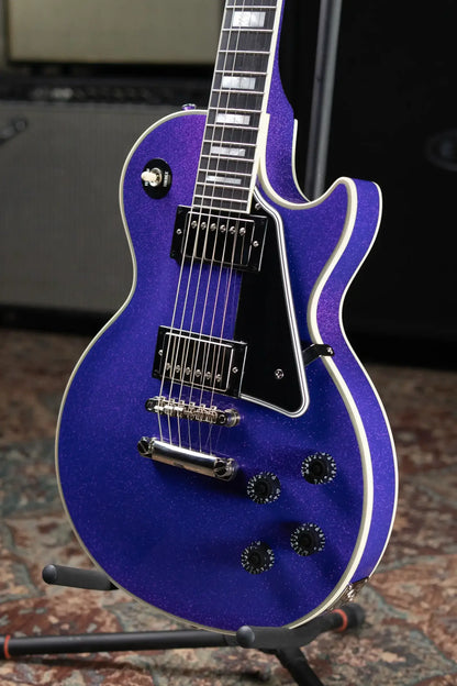Epiphone Les Paul Custom Electric Guitar - Amethyst Sparkle with Hardshell Case