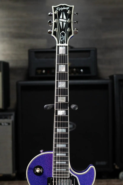 Epiphone Les Paul Custom Electric Guitar - Amethyst Sparkle with Hardshell Case