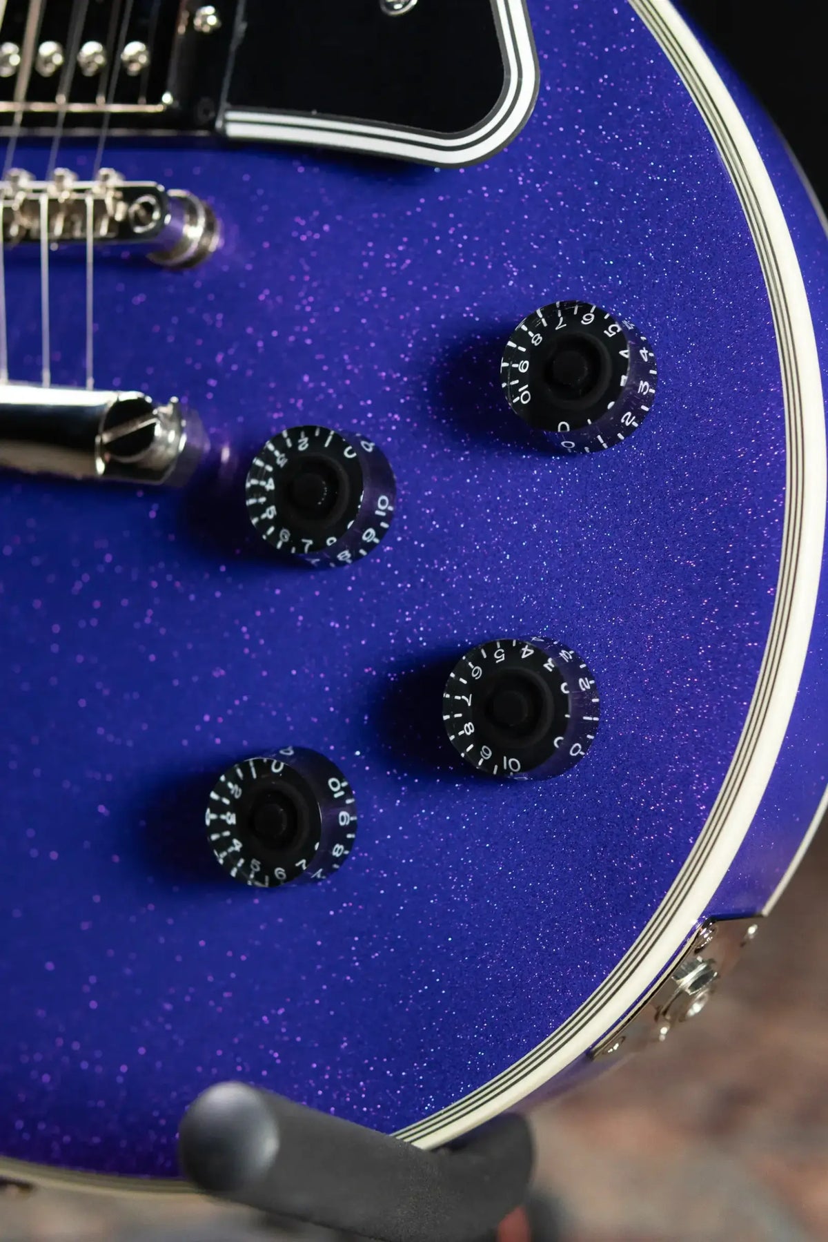 Epiphone Les Paul Custom Electric Guitar - Amethyst Sparkle with Hardshell Case