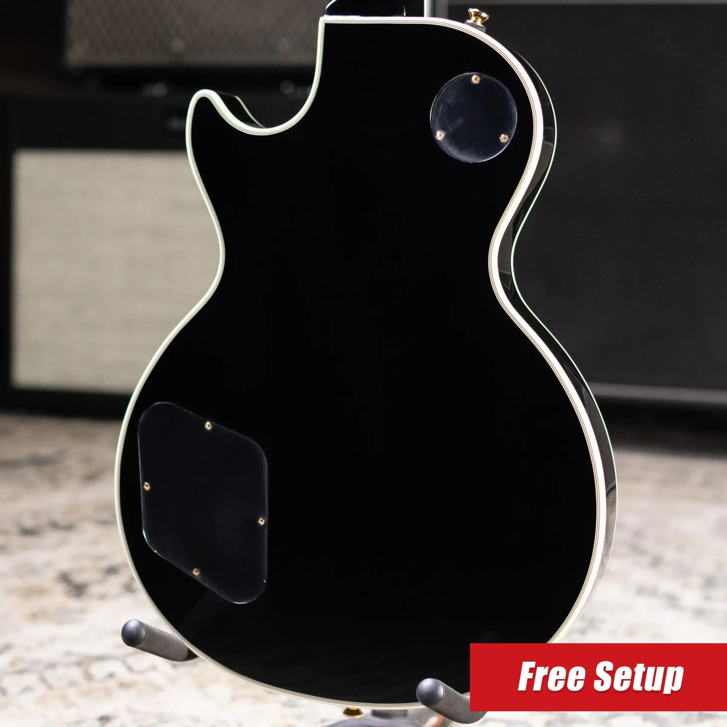 Epiphone Les Paul Custom Electric Guitar - Ebony with Gig Bag