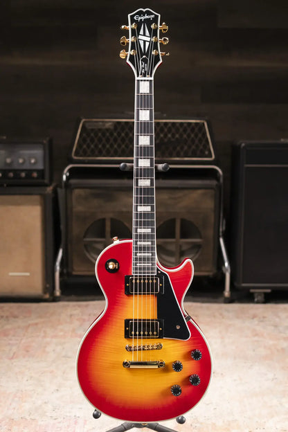 Epiphone Les Paul Custom Electric Guitar - Heritage Cherry Sunburst with Gig Bag