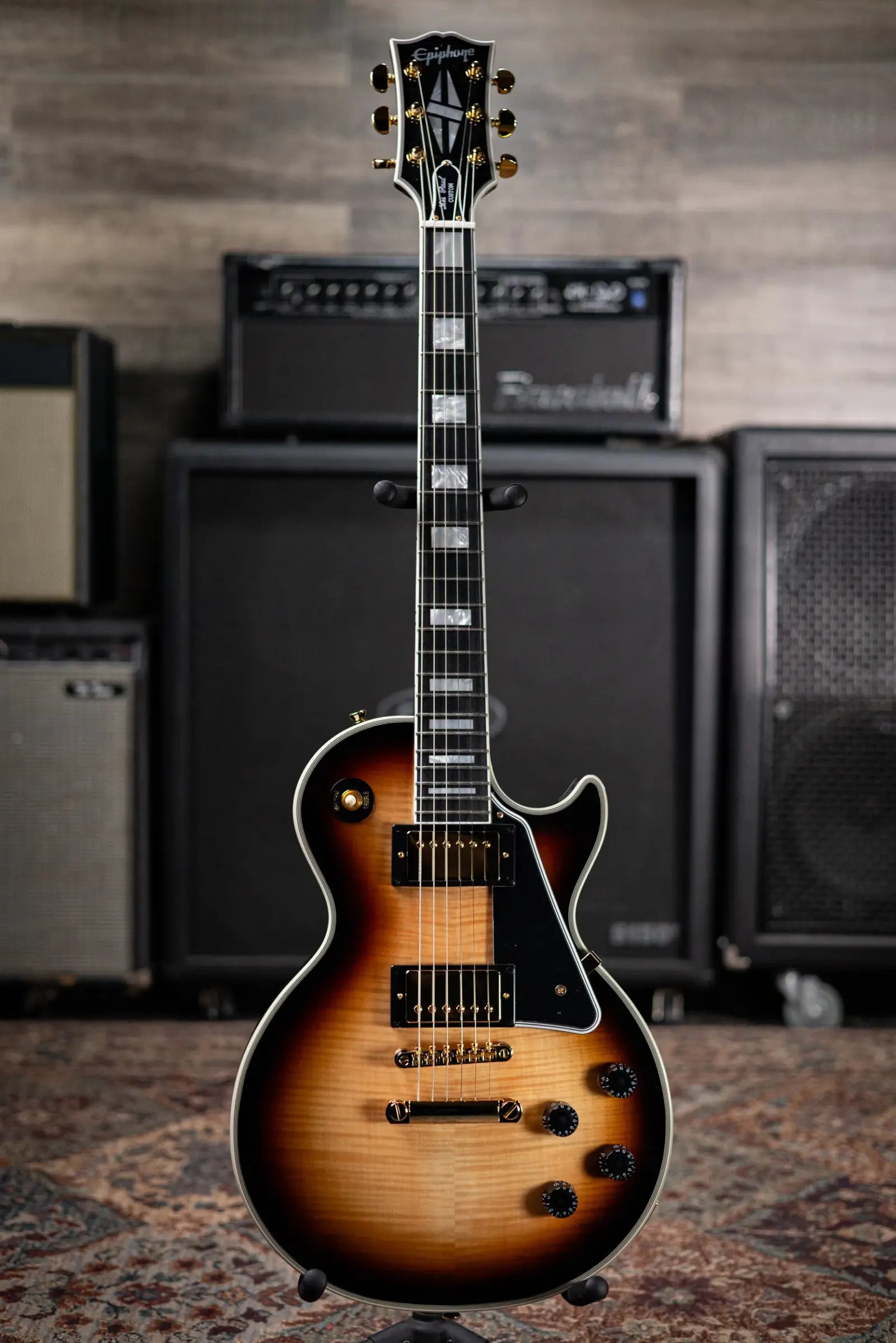 Epiphone Les Paul Custom Electric Guitar - Sedona Burst with Hardshell Case