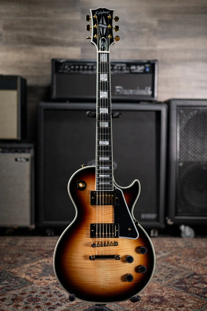 Epiphone Les Paul Custom Electric Guitar - Sedona Burst with Hardshell Case
