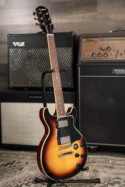 Epiphone Les Paul Special Double Cut Figured Electric Guitar - Bourbon Burst