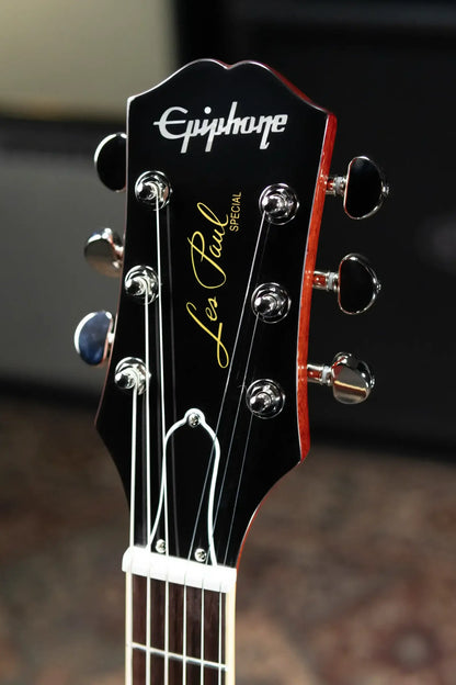 Epiphone Les Paul Special Double Cut Figured Electric Guitar - Bourbon Burst with Gig Bag